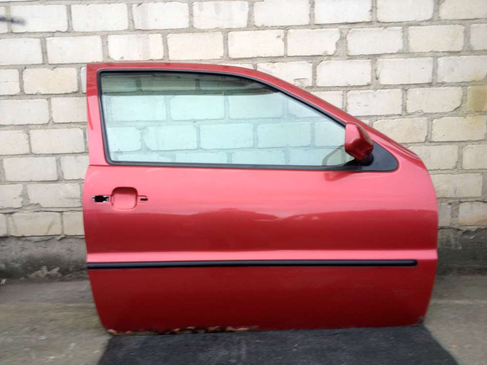 VW Polo 6N 3-Türen Bj 1997 Fahrertür Tür Vorne Rechts Farbe: Rot