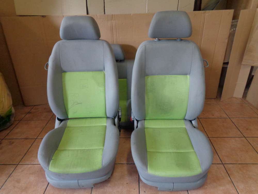 VW Lupo 6X Sitze Innenausstattung Stoff grün grau 