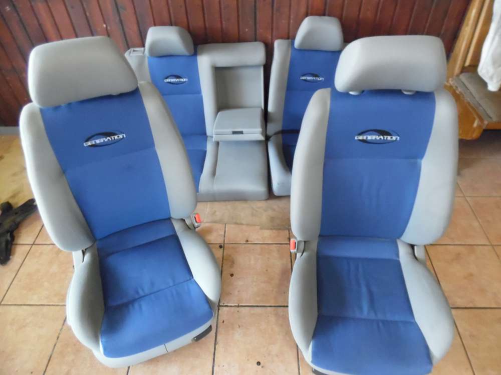 VW Golf IV 1J Sitze Innenausstattung Stoff grau / blau