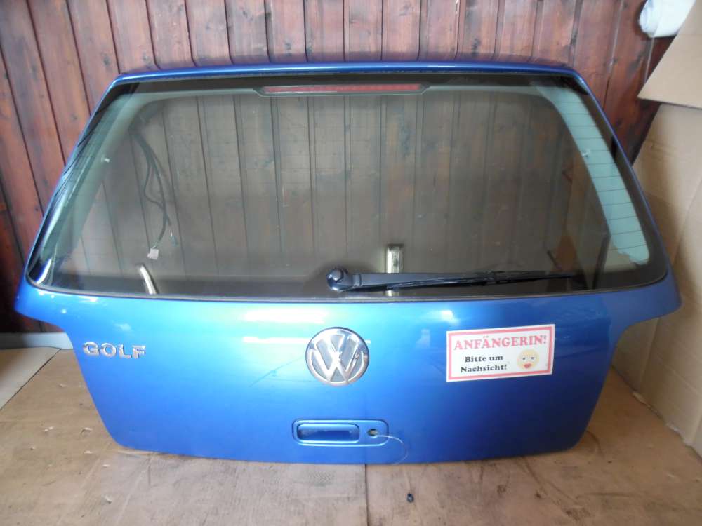 VW Golf IV 1J Heckklappe Kofferraumklappe Blau Farbcod : LW5Y