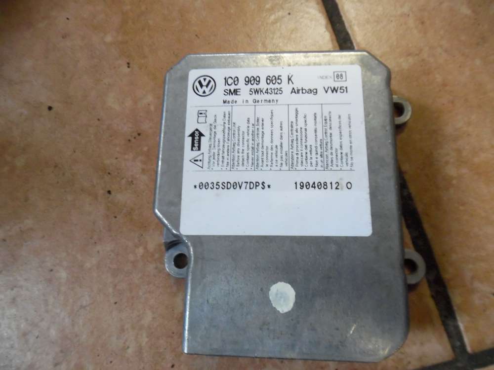 VW Polo 9N Airbagsteuergerät 1C0909605K