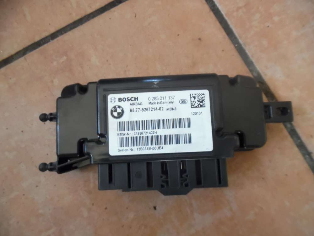 BMW 1er F20 F21 Steuergert Airbagsteuergert 9267214