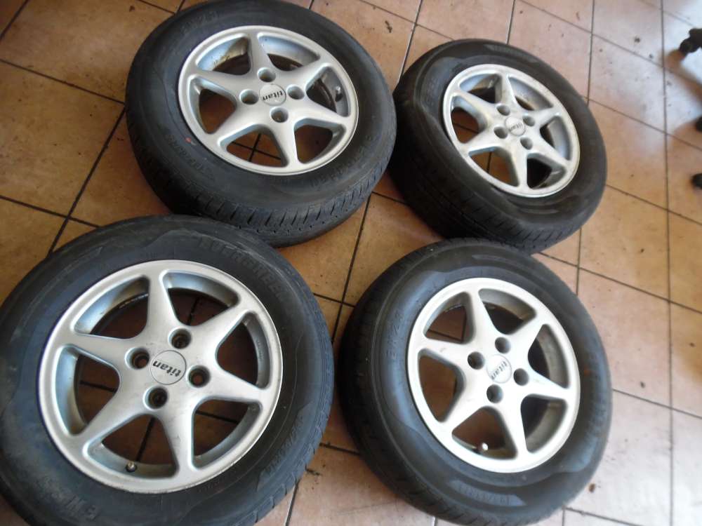 4x Alufelge mit Sommerreifen Renault Espace II 195/65 R14 89H 6x14H2 KBA 42692 9360437